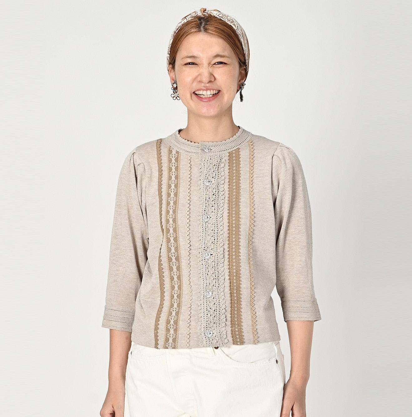 Gima Lace Puff Sleeve Cardigan - 45R by 45rpm studio - Image 2