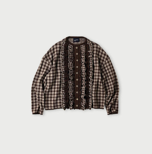 45R Gigham Jacquard Cardigan