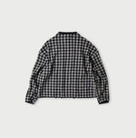 45R Indigo Gigham Jacquard Cardigan