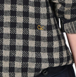 45R Indigo Gigham Jacquard Cardigan