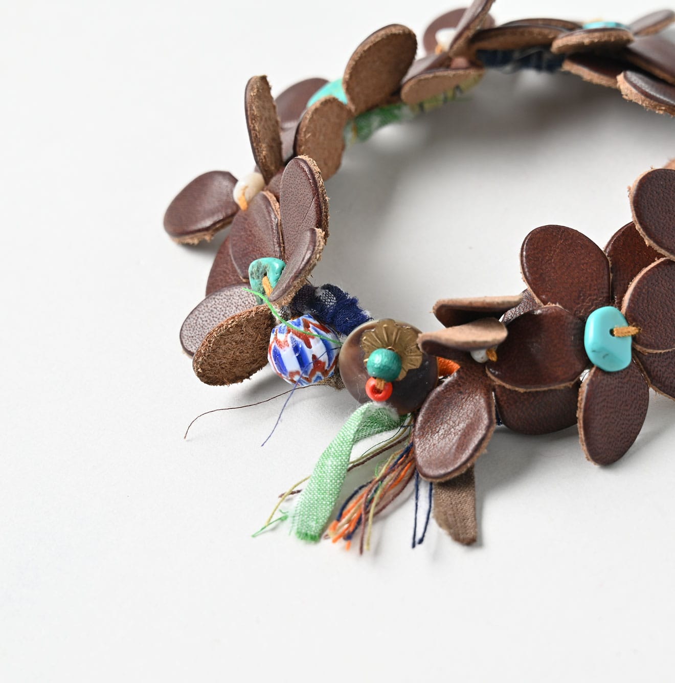 45R Leather Flower Bracelet - Image 5