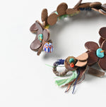 45R Leather Flower Bracelet