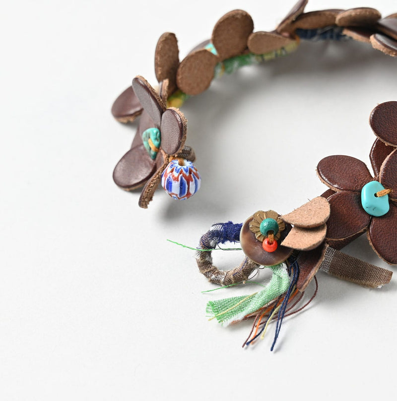 45R Leather Flower Bracelet - Image 6