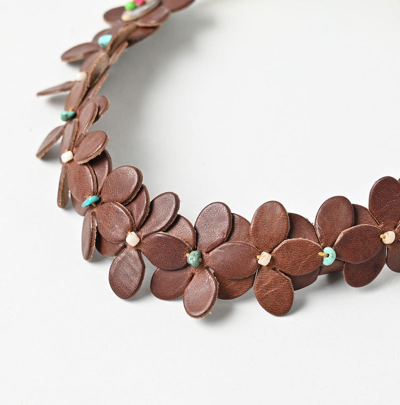 45R Leather Flower Choker - Image 6