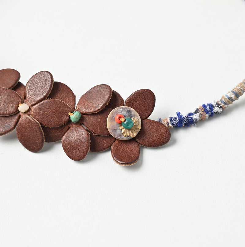 45R Leather Flower Choker - Image 7