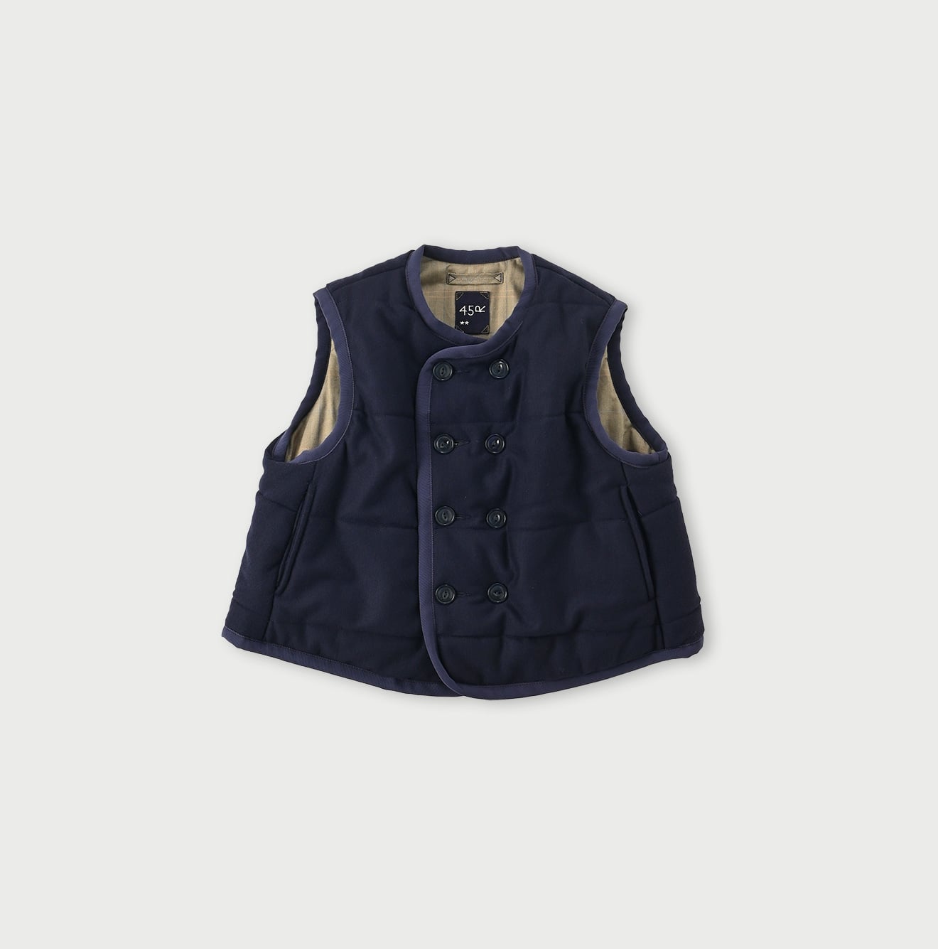 45R Jersey Flannel Reverseble Quilt Vest