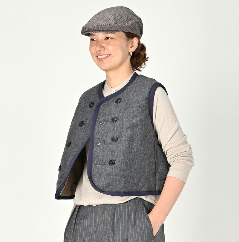 Jersey Flannel Reversible Quilt Vest - 45R by 45rpm studio