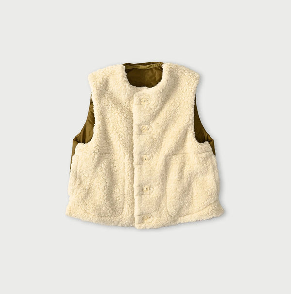 45R Wool Boa x Nylon Vest