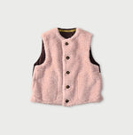 45R Wool Boa x Nylon Vest