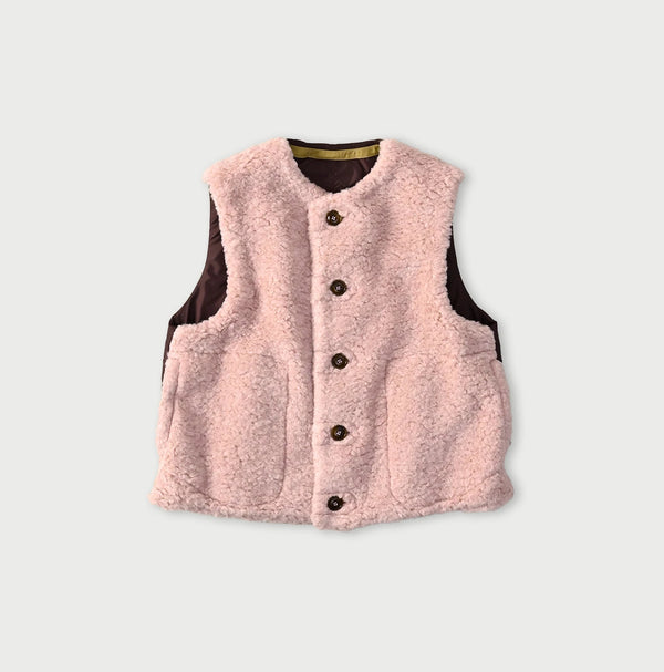 45R Wool Boa x Nylon Vest