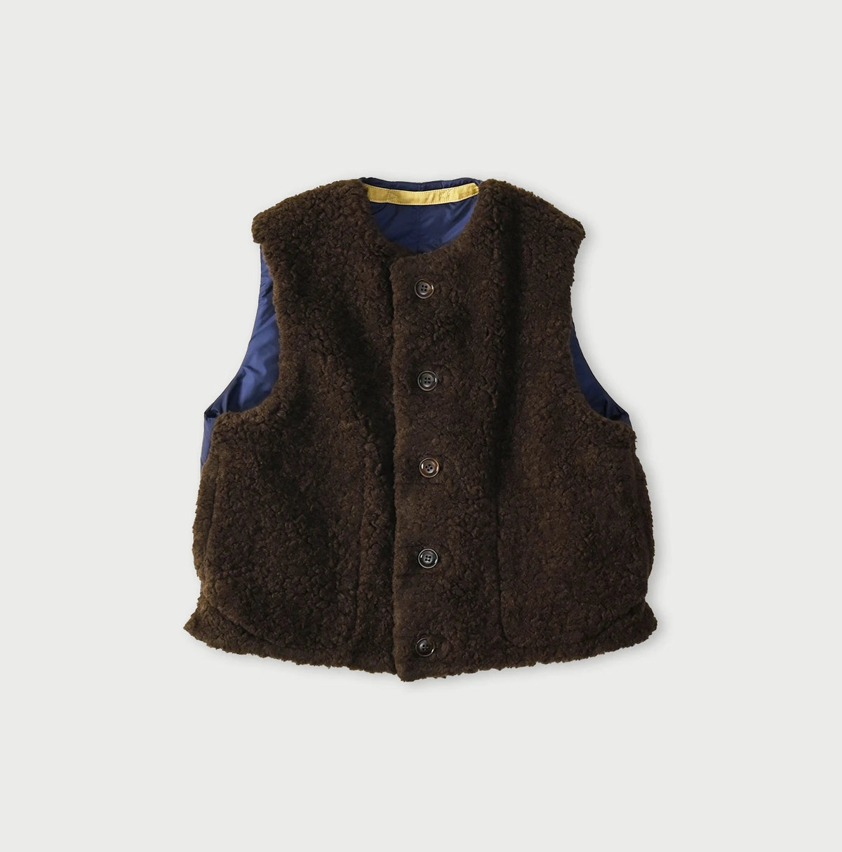 45R Wool Boa x Nylon Vest