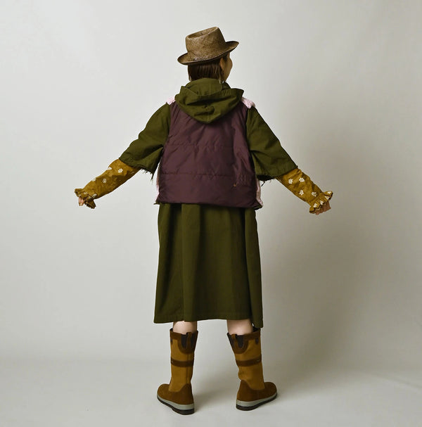 45R Wool Boa x Nylon Vest
