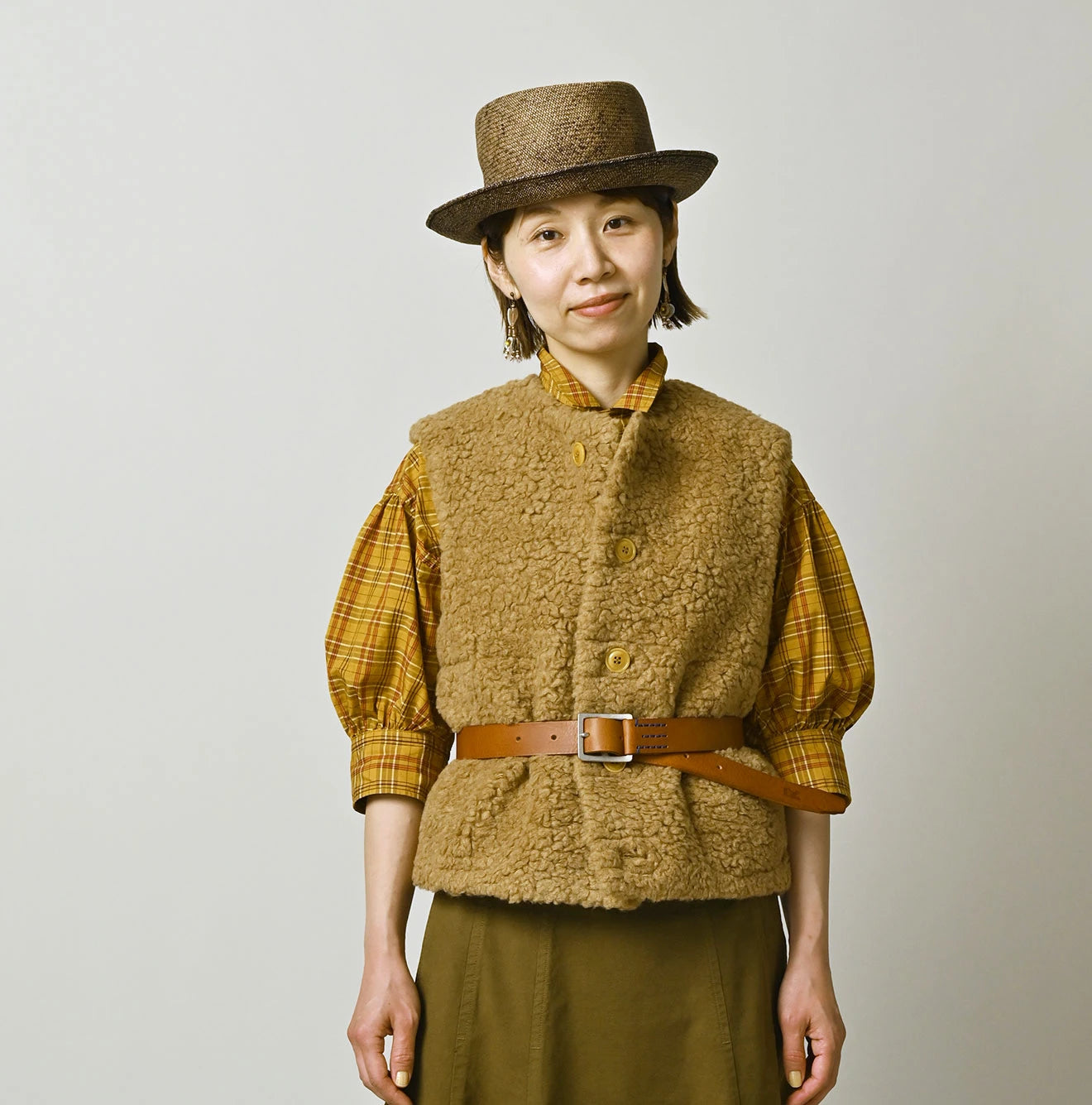 45R Wool Boa x Nylon Vest - Image 8