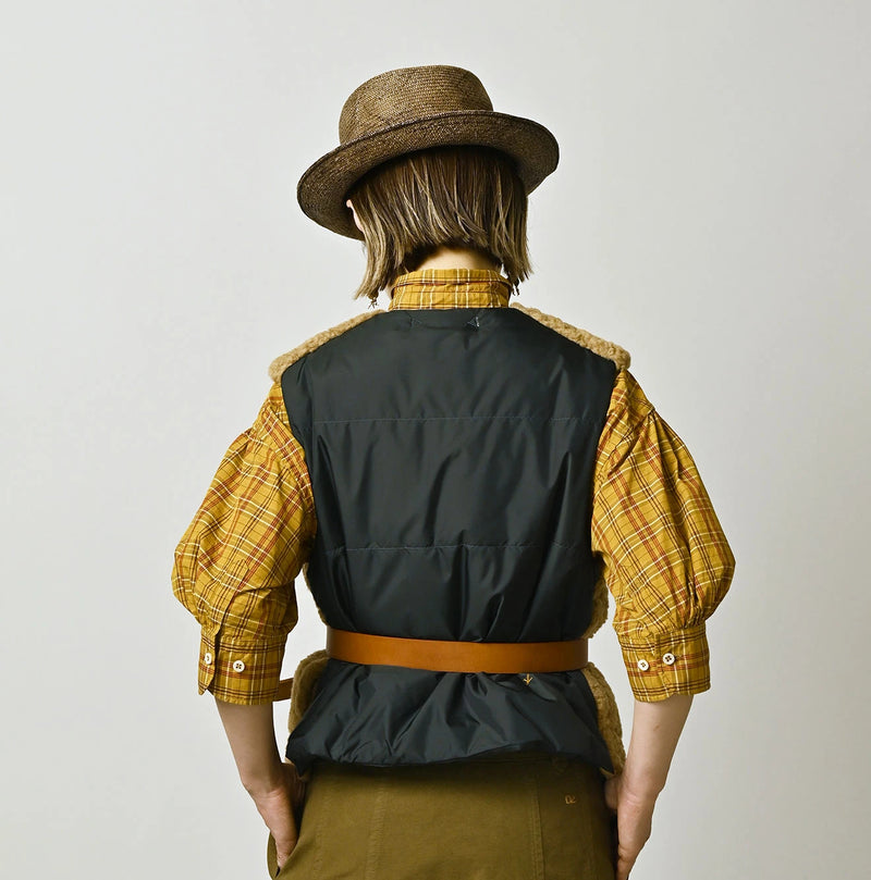45R Wool Boa x Nylon Vest - Image 10