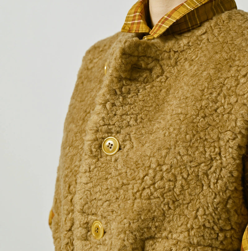 45R Wool Boa x Nylon Vest - Image 12