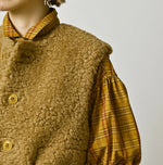 45R Wool Boa x Nylon Vest