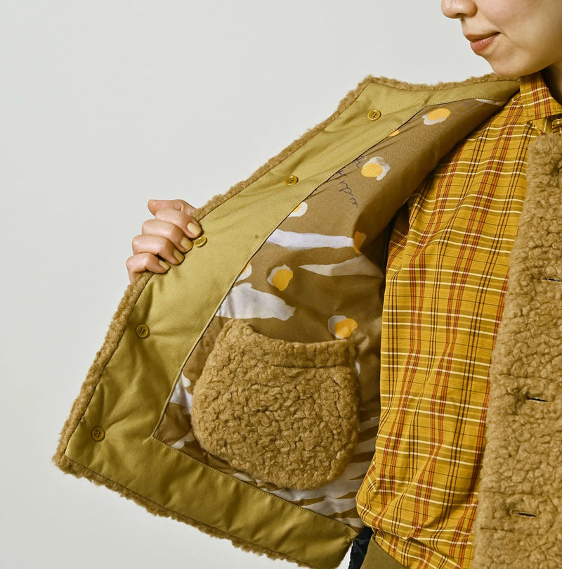 45R Wool Boa x Nylon Vest - Image 19