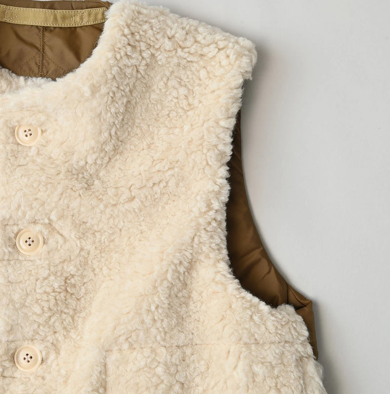 45R Wool Boa x Nylon Vest - Image 23