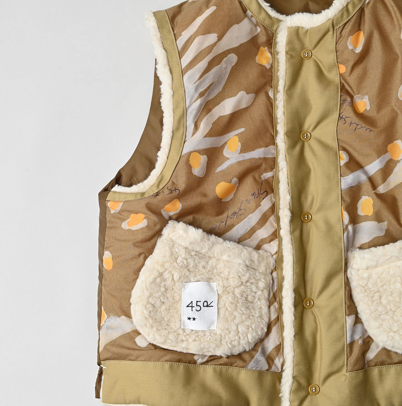 45R Wool Boa x Nylon Vest - Image 25