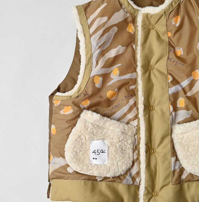 45R Wool Boa x Nylon Vest - Image 25