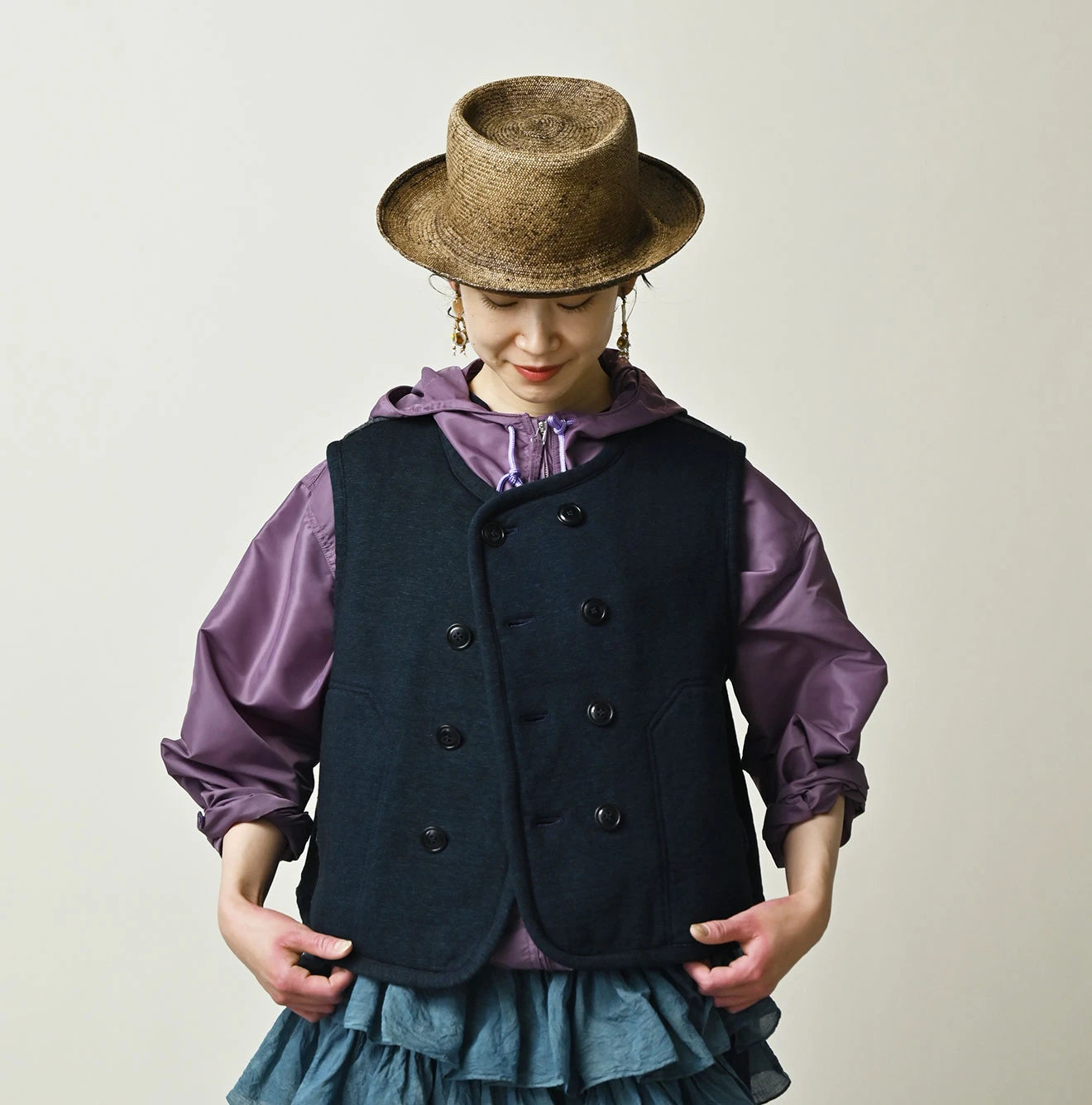 45R Hokkaido Cotton Fleece Mini Vest - Image 3