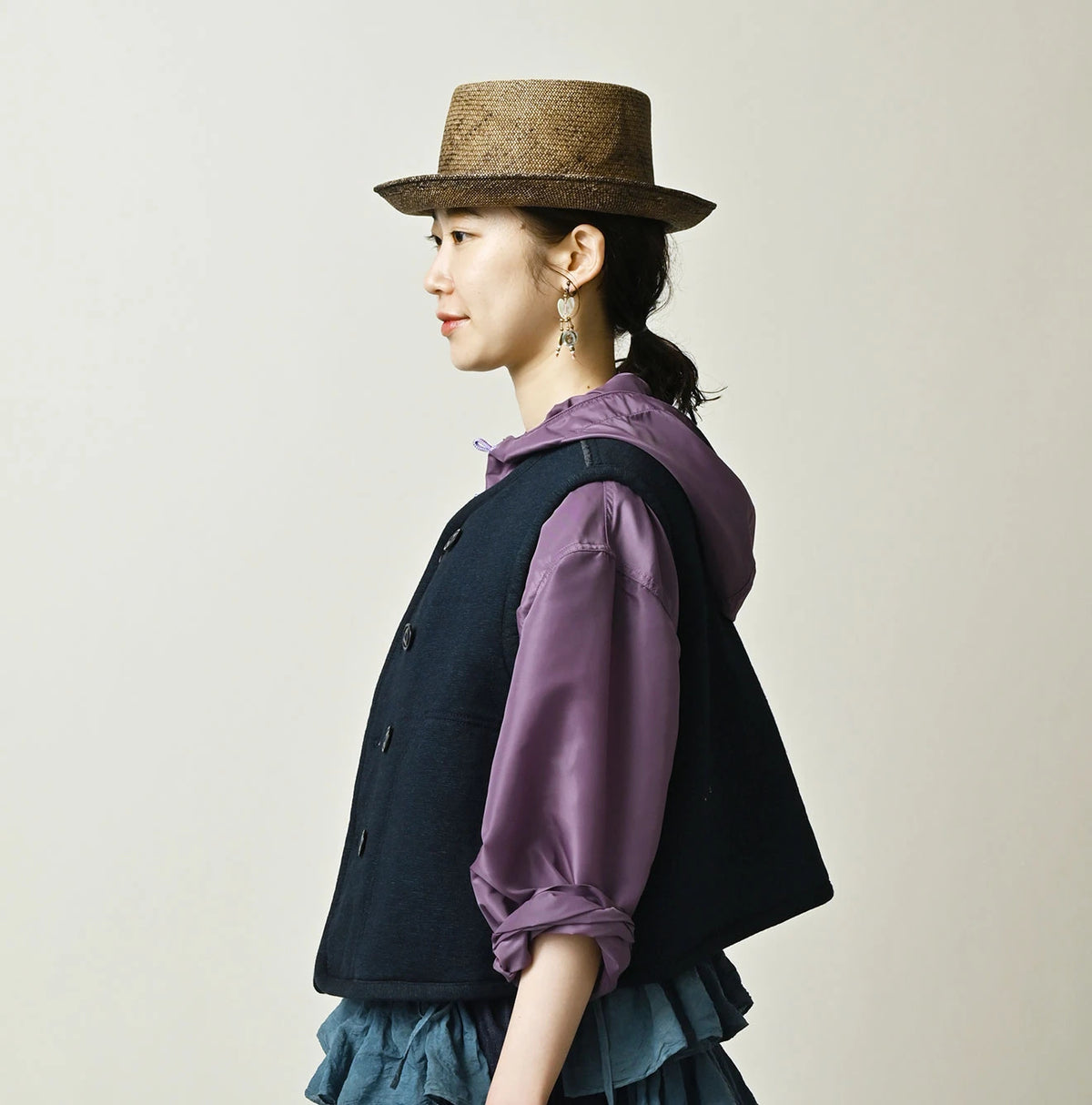 45R Hokkaido Cotton Fleece Mini Vest