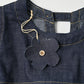 45R 45 Petit Denim Puff Sleeve Blouse