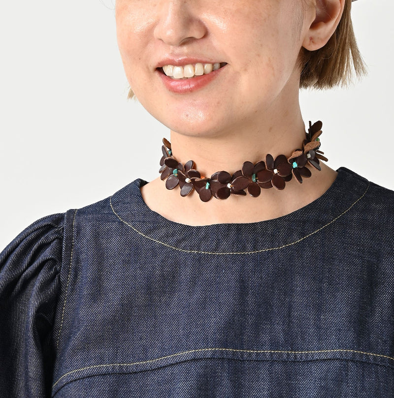 45R 45 Petit Denim Puff Sleeve Blouse