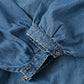 45R 45 Petit Denim Puff Sleeve Blouse Distressed