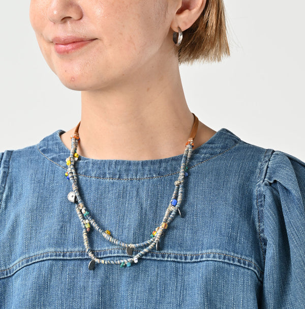 45R 45 Petit Denim Puff Sleeve Blouse Distressed