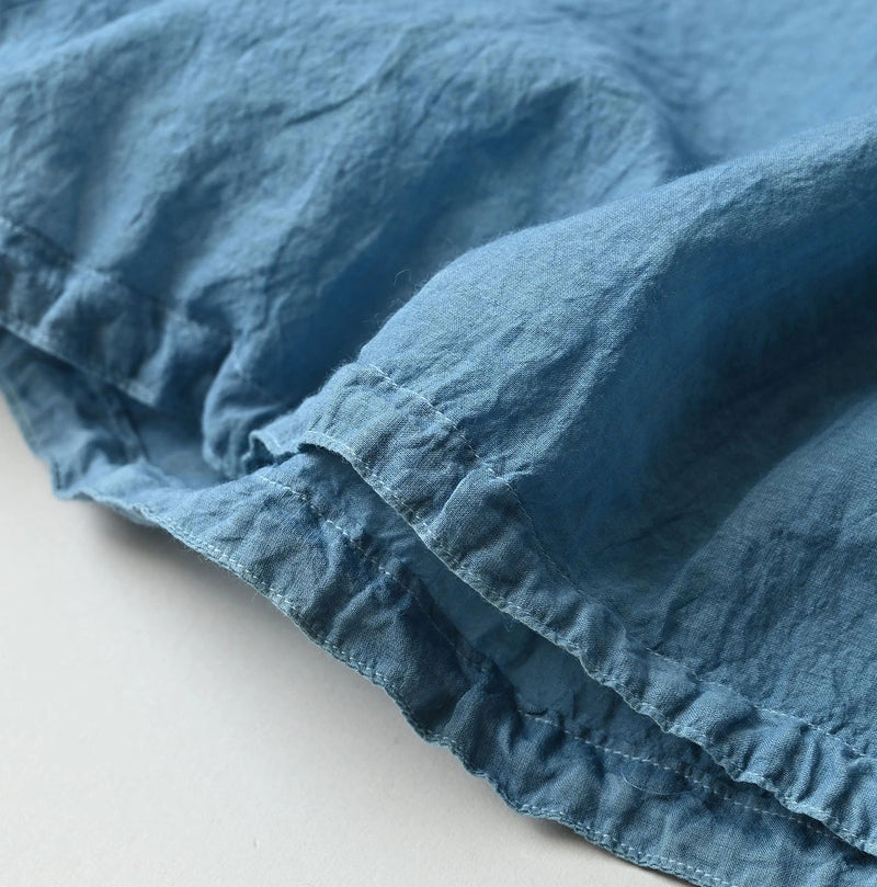 45R Ai Indigo Feather Khadi Silk Frill de T-shirt - Image 18