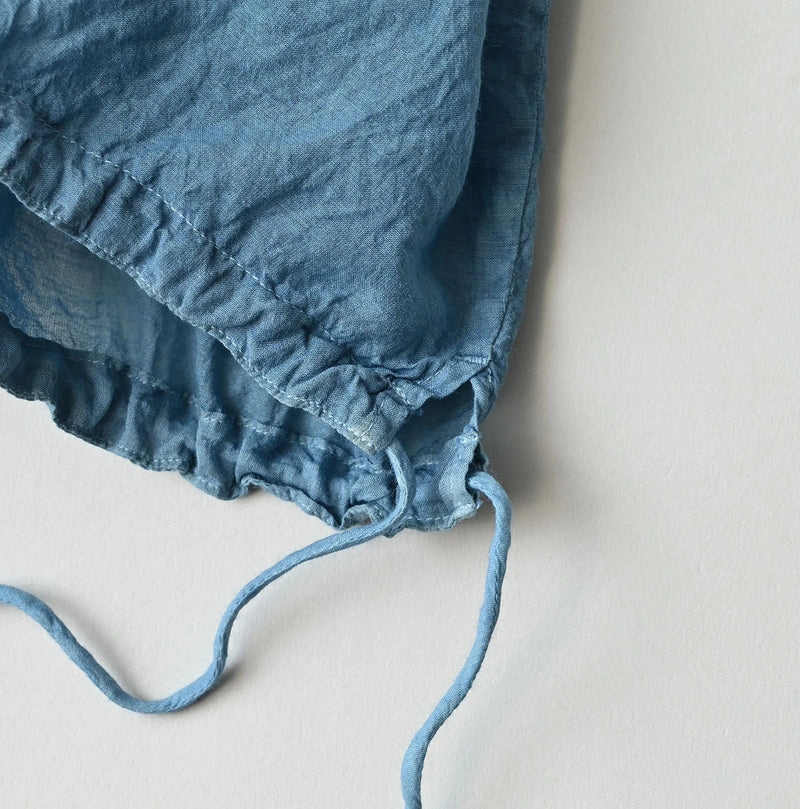 45R Ai Indigo Feather Khadi Silk Frill de T-shirt - Image 19