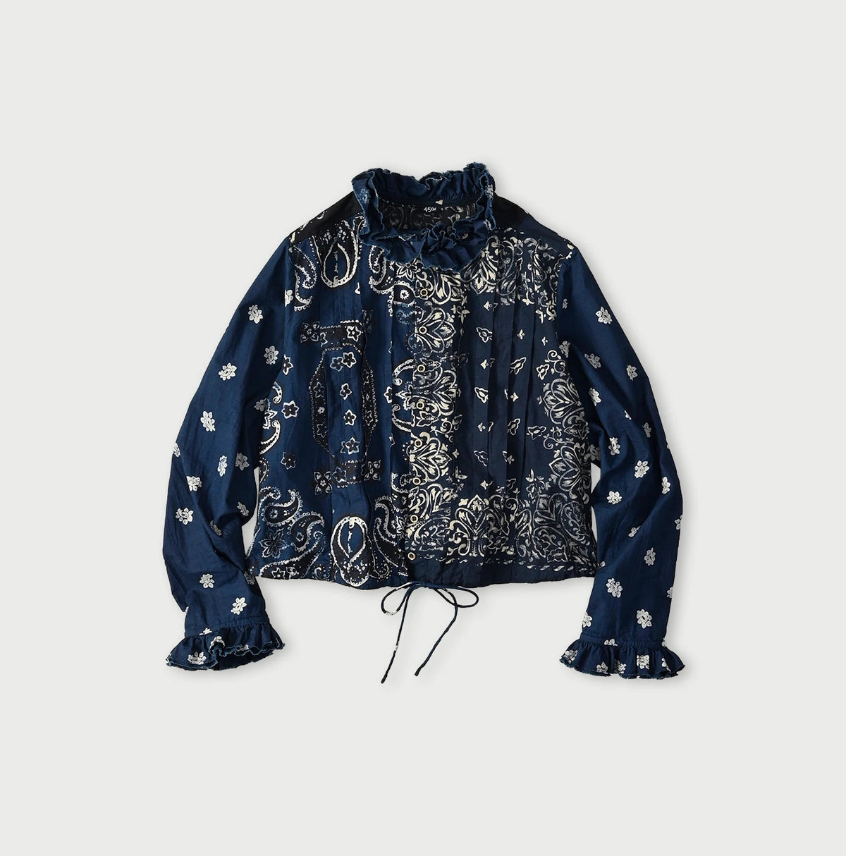 45R Indigo Bandana Mix à la Mode Patchwork Tallulah Blouse