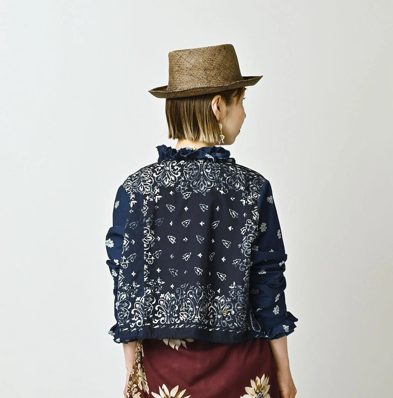 45R Indigo Bandana Mix à la Mode Patchwork Tallulah Blouse - Image 5