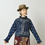 45R Indigo Bandana Mix à la Mode Patchwork Tallulah Blouse
