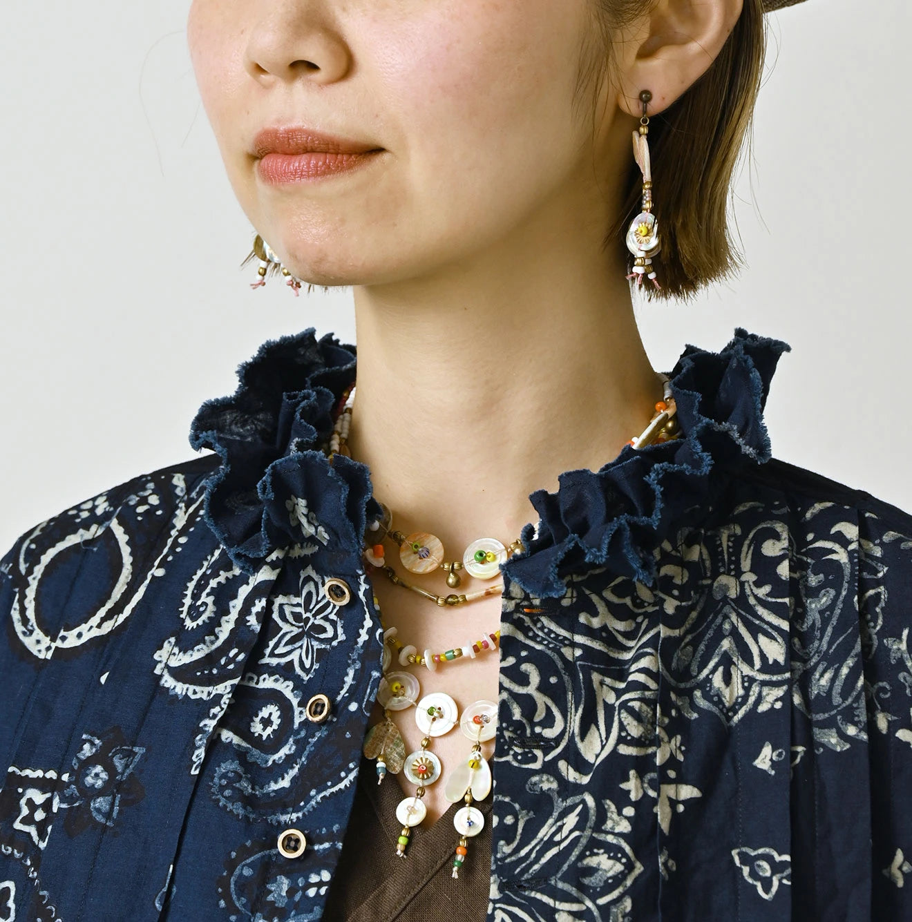45R Indigo Bandana Mix à la Mode Patchwork Tallulah Blouse - Image 7