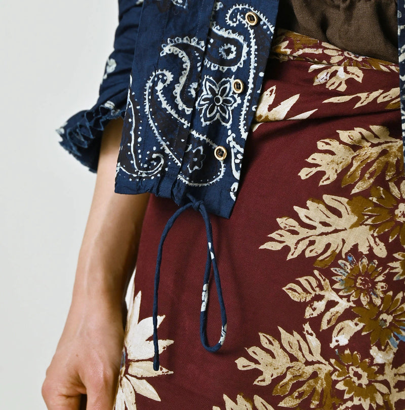 45R Indigo Bandana Mix à la Mode Patchwork Tallulah Blouse - Image 9