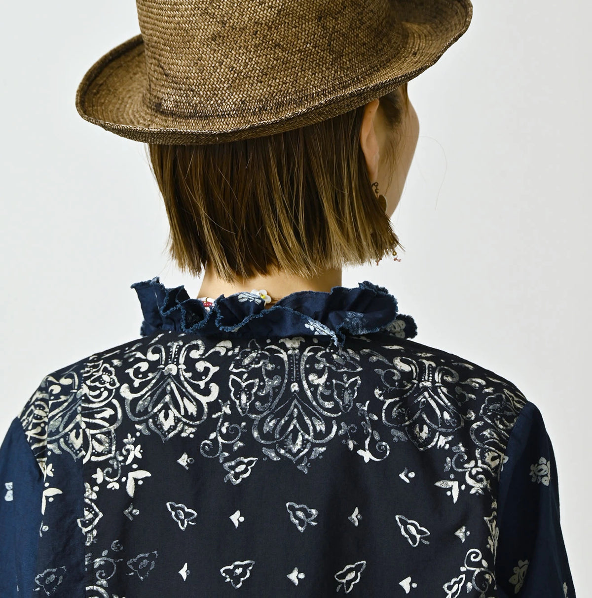 45R Indigo Bandana Mix à la Mode Patchwork Tallulah Blouse