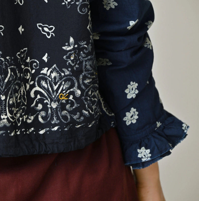 45R Indigo Bandana Mix à la Mode Patchwork Tallulah Blouse - Image 12