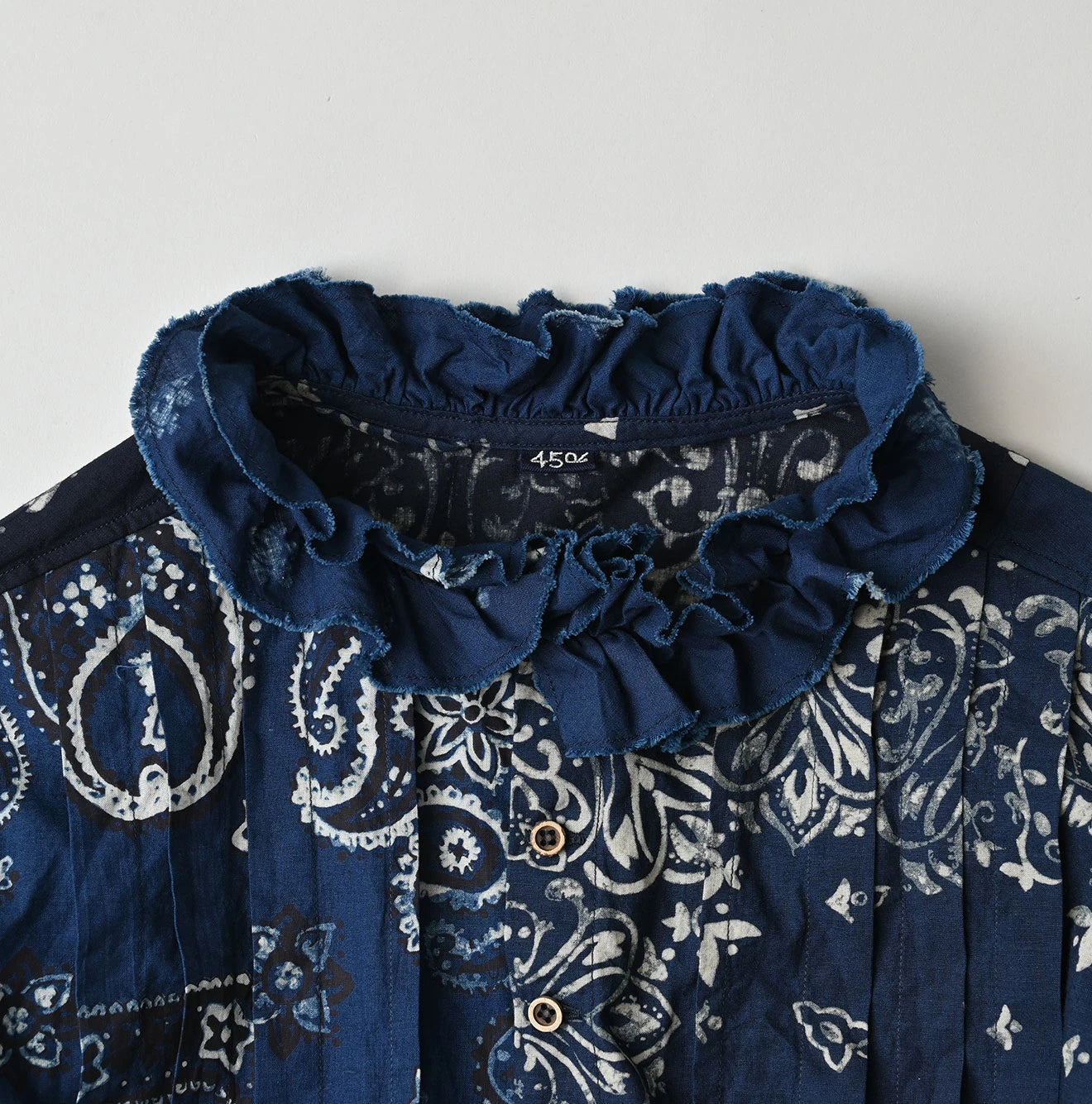 45R Indigo Bandana Mix à la Mode Patchwork Tallulah Blouse - Image 14
