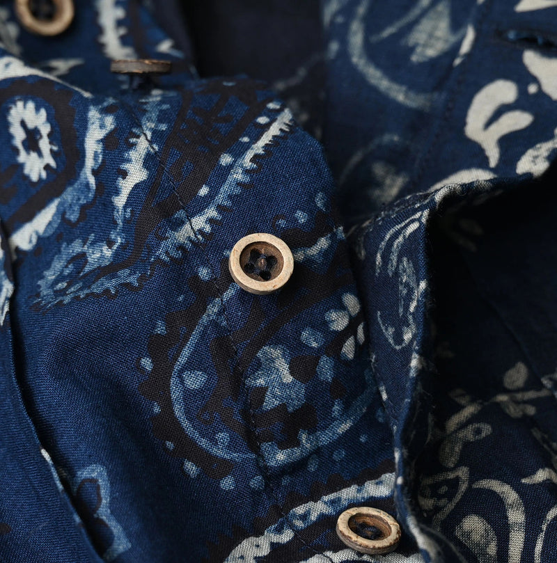 45R Indigo Bandana Mix à la Mode Patchwork Tallulah Blouse - Image 16