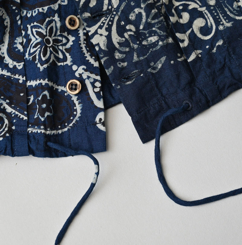 45R Indigo Bandana Mix à la Mode Patchwork Tallulah Blouse - Image 19