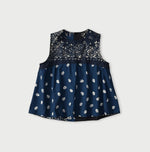 45R Indigo Bandana Mix à la Mode Sleeveless Top