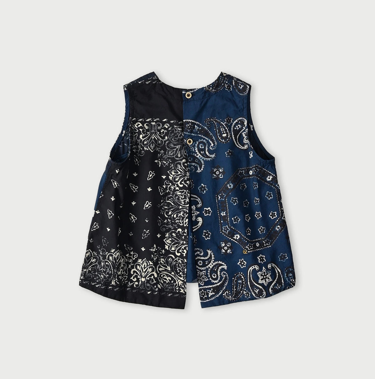 45R Indigo Bandana Mix à la Mode Sleeveless Top