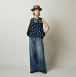 45R Indigo Bandana Mix à la Mode Sleeveless Top