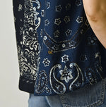 45R Indigo Bandana Mix à la Mode Sleeveless Top