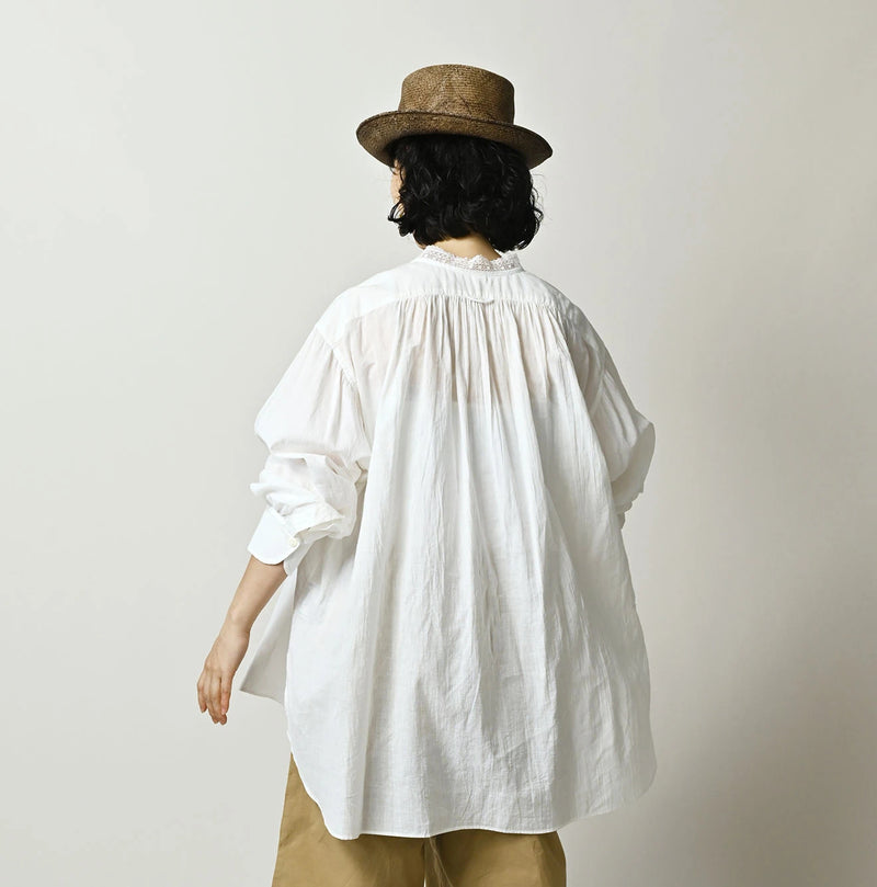 45R Khadi Lace Tuck Smock Blouse - Image 5