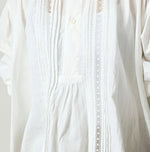 45R Khadi Lace Tuck Smock Blouse