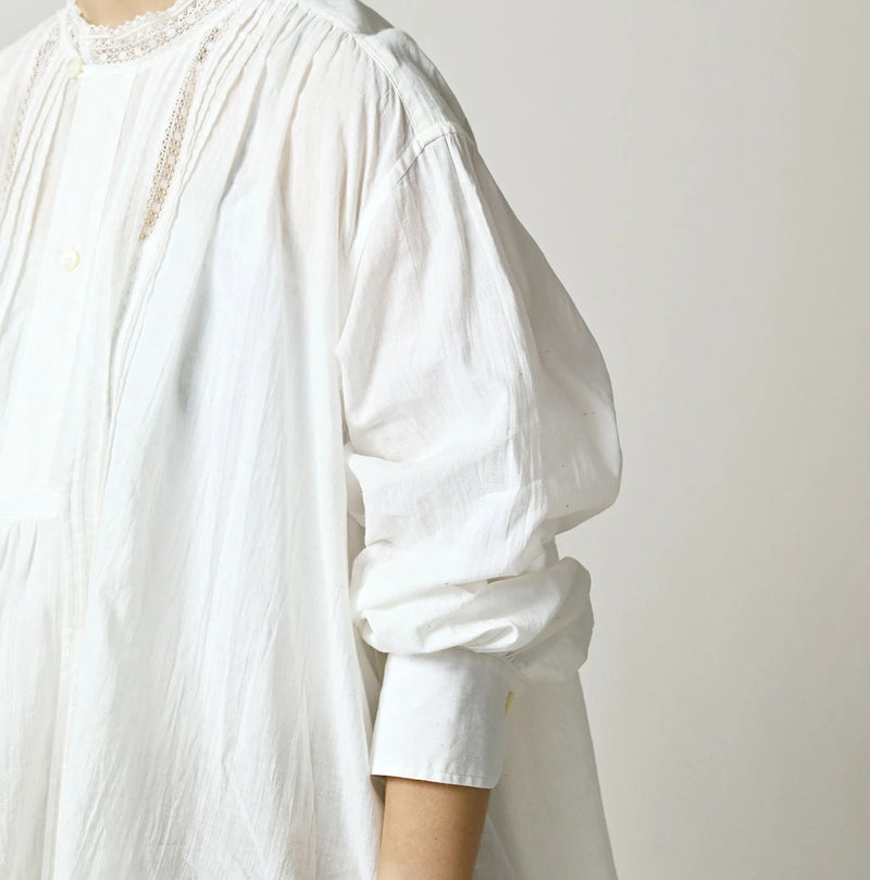 45R Khadi Lace Tuck Smock Blouse - Image 8