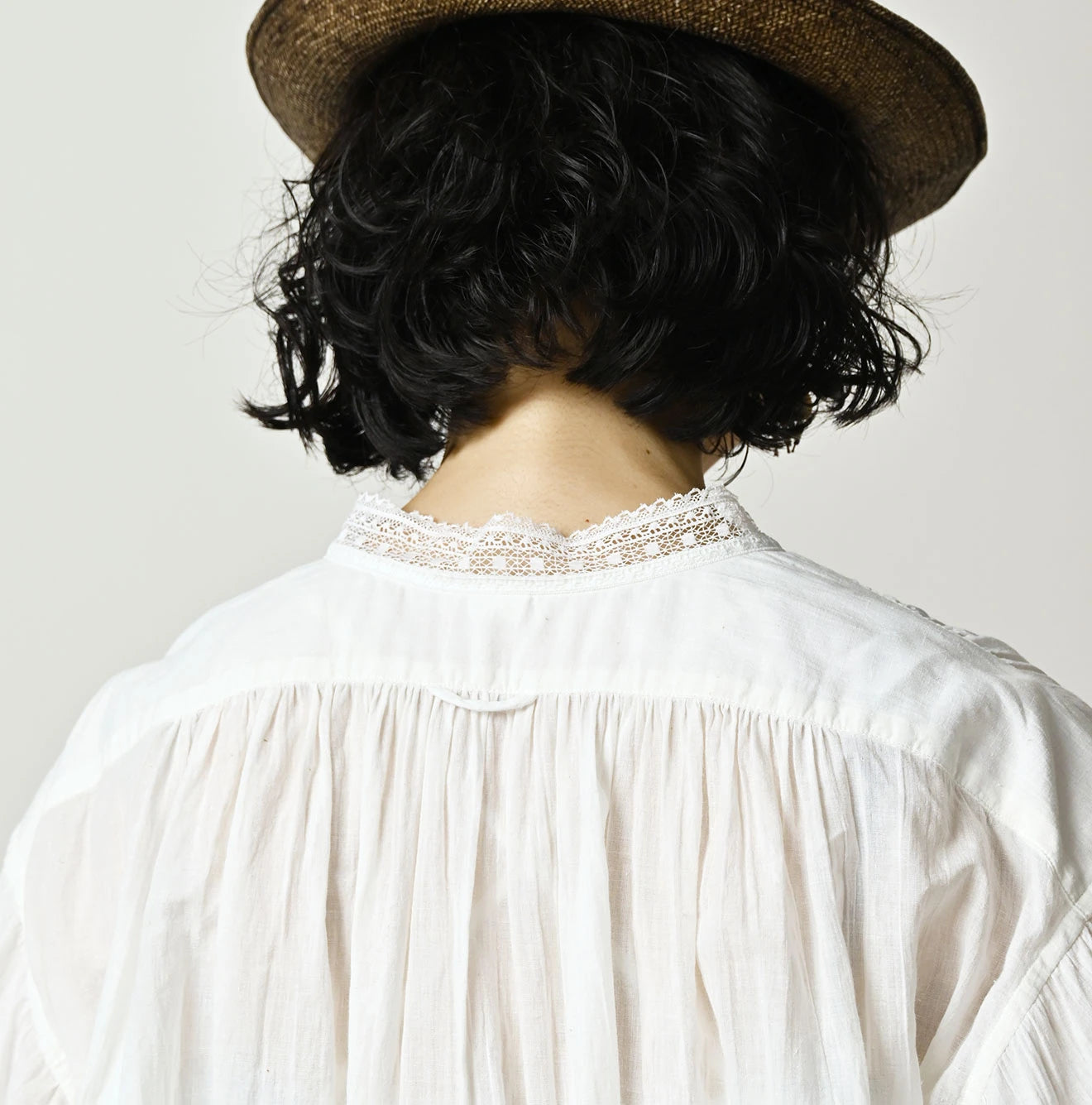 45R Khadi Lace Tuck Smock Blouse - Image 10